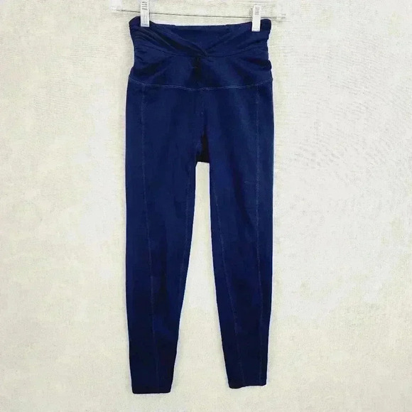 Free People Movement Twisted front Navy Legging Women's XS 3555C - Picture 1 of 7